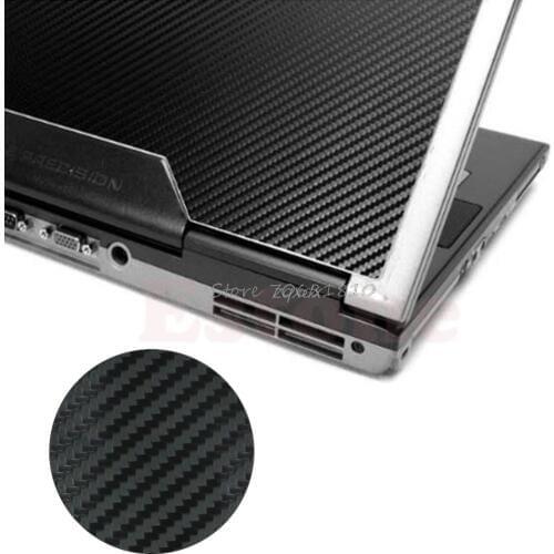 3D Carbon Fibre Skin Cover Decal Wrap Sticker Case For 17" Laptop Notebook PC Drop ship