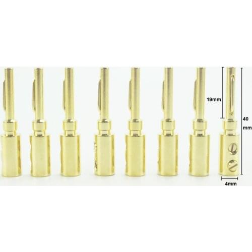 8 PCS Audio Speaker Cable Screw Locking Banana Plug Audio Jack Connector A03