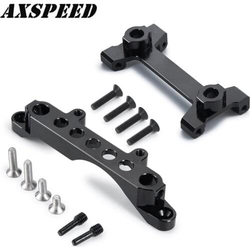 AXSPEED RC Car Body Shell Stand Front and Rear Aluminum Alloy Servo Stand for 1/10 SCX10 III AXI03007 RC Crawler Car Parts