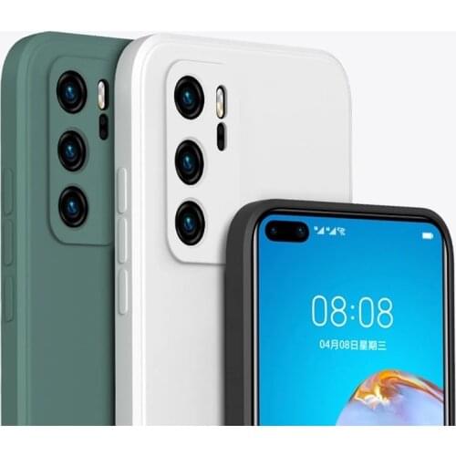 Original Fundas Luxury Case For Huawei Nova 6 5G 4G 7 SE 5i Pro 5 P20 Lite 2019 Phone Cover Soft Liquid Silicone Protector Coque