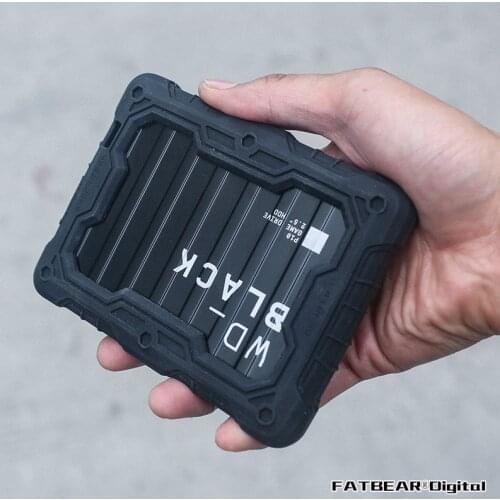 [For Western Digital WD Black P10 Mobile Hard Drive]FATBEAR Tactical Military Shock Rugged Shockproof Armor Case Soft Cover