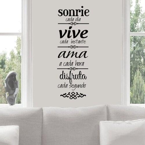 Home Rules Wall Stickers Latest Spanish Home Standard Vinyl Home Decoration Wall Decoration Mural Art Paper Letter Wall Stickers