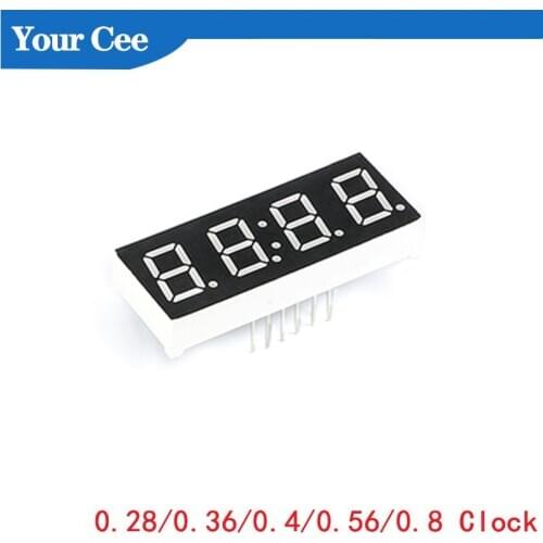5Pcs 7 Segment Digital Tube 4 Bit Display Clock Common Anode Common Cathode 0.28 0.36 0.56 0.8 inch 4Bit Red Electronic DIY