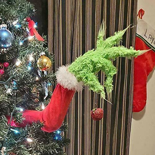 Grinch Christmas Decorations Fuzzy Green Grinch Arm Ornament Holder Tree DECOR