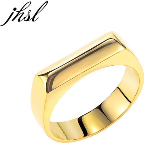 JHSL Unisex Women Men Rings Lady female Male Stainless Steel Silver Gold Color Fashion Jewelry New 2021 size 6 7 8