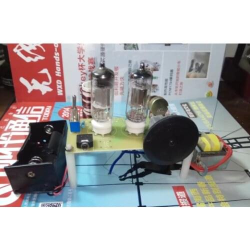 Tube Radio Kit Shortwave Two Lamps Regenerative Radio Two Tube Radio Battery Version Kit