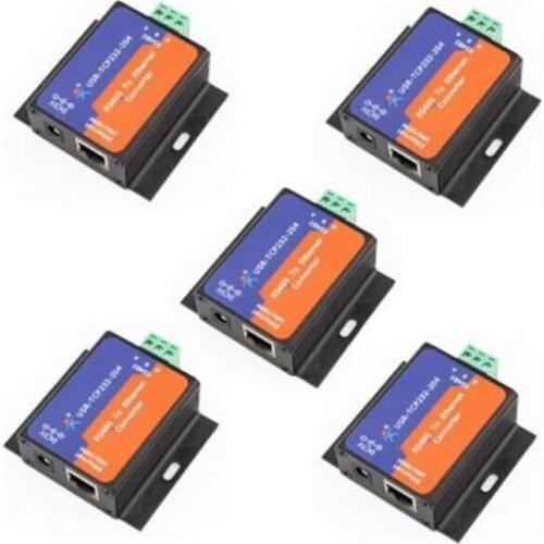 5PCS USR-TCP232-304 Serial RS485 to TCP/IP Ethernet Server Converter Module with Built-in Webpage DHCP/DNS Supported Q14870-5