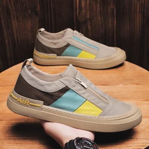 Summer New Mens Shoes Old Beijing Ice Silk Cloth Shoes Mens Pedal Breathable Casual Shoes Lazy Canvas Shoes
