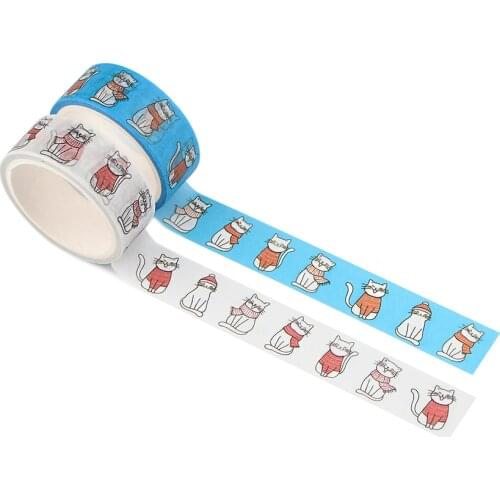 LX263 Cat Cartoon Creative Hand Account Stickers Stationery Stickers Can Be Tear Off Single-Sided Adhesive