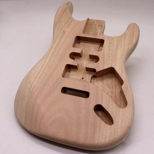 Unfinished DIY one piece mahogany guitar body handmade HSH electric guitar kit