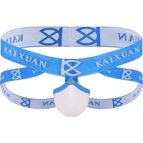 Mens Hot Lingerie Briefs U Shape Sponge Bulge Pouch Open Butt Jockstrap Thong Underwear Low Rise Elastic Wide Waistband Panties