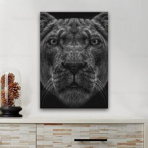 Queen lion face poster Poster Canvas Wall Art Decoration prints for living Kid Children room Home bedroom decor painting