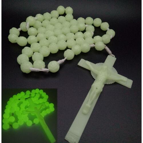 Hanging decorative Catholic cross rosary 16mm necklace wall rosary wholesale