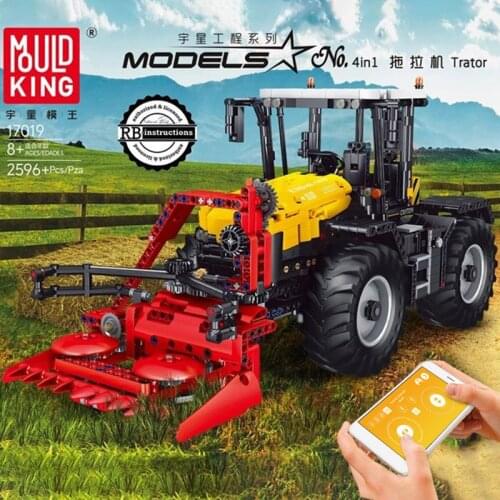MOULD KING 17019 RC Tractor Fastrac 4000er Set MOC-25371 Building Blocks Bricks Toys gift
