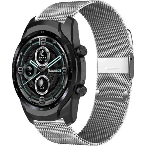 18mm 20mm 22mm Strap For Ticwatch Pro 2020/Pro 3 GPS/E2/S2 Smart Watch Band Milanese Straps For TicWatch E TicWatch 2 C2 Correa