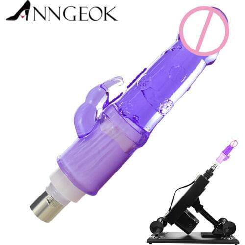 ANNGEOK Silicone Soft Sex Machine Dildo Attachments Sex Products for Female Masturbation