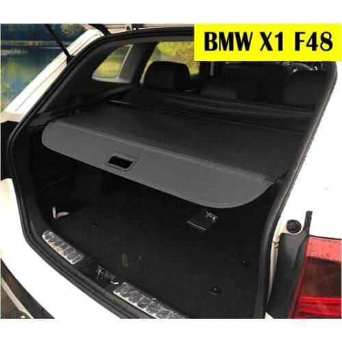 For BMW X1 F48 2016 2017 2018 2019 2020 (Black Beige) High Quality Rear Trunk Security Screen Privacy Shield Cargo Cover