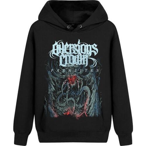 5 designs Aversions Crown pollover Sweatshirt Rock shell jacket black hoodies punk heavy metal sudadera Demon Monster fleece