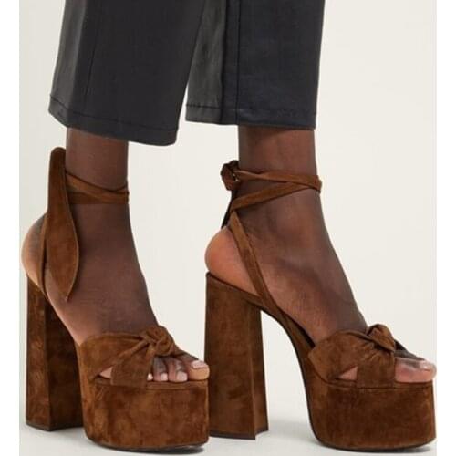 Sandals Women 2021 Luxury Brand High Heels Women Shoes Platform Casual Shoes Chunky Peep-Toe Black Sandalias de las mujeres