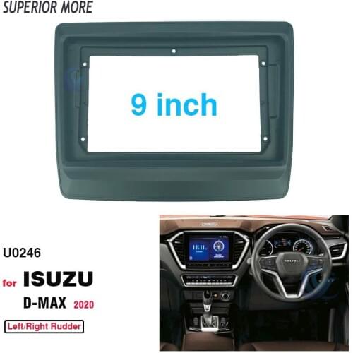 2 Din 9 Inch Car Radio Installation DVD GPS Mp5 Plastic Fascia Panel Frame for Isuzu D-max 2020+ Dash Mount Kit