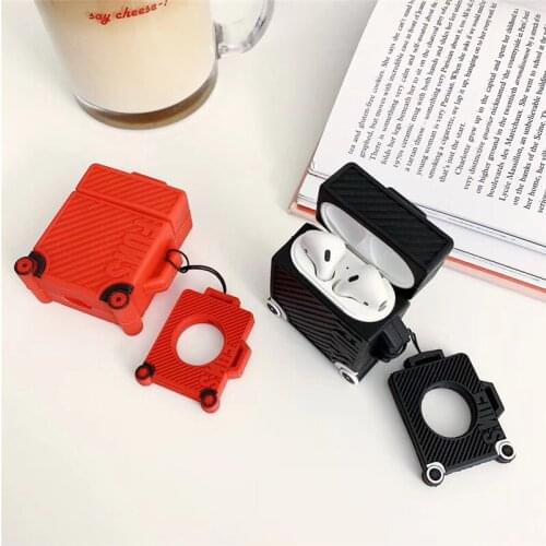 3D Suitcase Case for Airpods 12 Airpod Charging Box Soft Silicone Wireless Bluetooth Earphone Airpod Protective Cover Accessorie