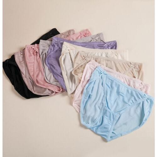 4 Pack Womens 100% real silk low rise sexy panties briefs Underwear Lingerie size M L XL 1008