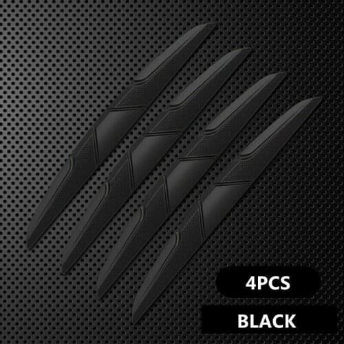 4pcs Carbon Fiber Car Bumper Scuff Protector Anti-Scratch Strips Sticker Auto Body Protector Valance Chin Car Styling Strip