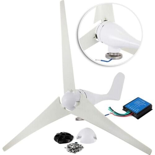 400W 124V 3 Blades Wind Turbines with Charge Controller Power Energy Horizontal Home Wind Generator for Garden Home StreetLight