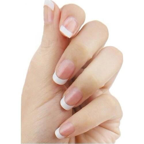 500 Pcs French Style False Acrylic Nail Art Tips Set Manicure White Supplies K8W6 E1U8