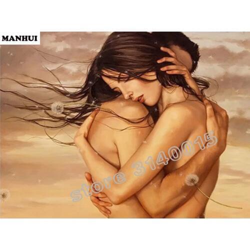 Diamond Mosaic Naked couple DIY 5d Daimond Painting Set For Embroidery Stitch Mosaic Drawings For Needlework BEF039