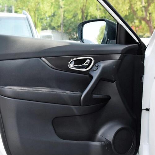 Car Chrome Inner Door Handle Bowl Trim Sticker for Nissan X-trail Xtrail T32 Rogue for Nissan Qashqai J11 2014 - 2018