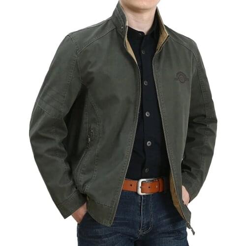 Reversible Military Jacket Men Middle Aged Military FS Autumn Cotton Business Casual Multi-pocket Double-sided Fathers Jackets