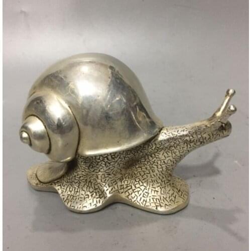 China White copper snail crafts statue
