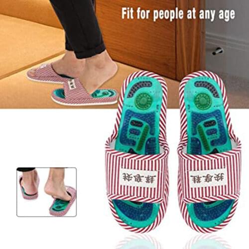 Acupuncture Foot Massage Slippers Health Shoe Shiatsu Magnetic Sandals Acupuncture Healthy Feet Care Massager Magnet Shoes