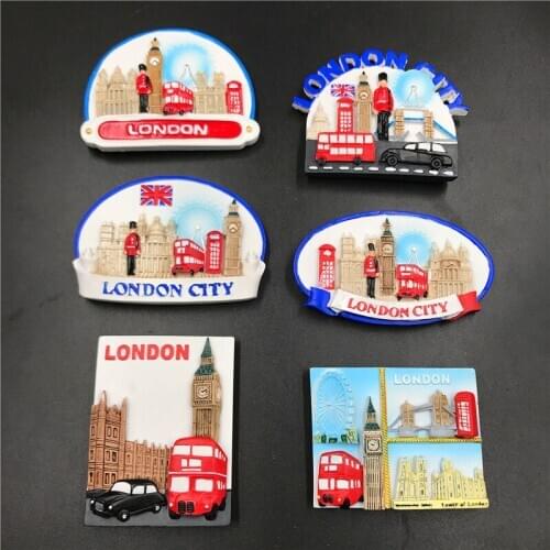 Landmark of London Fridge Magnet Souvenir London Pass Red Telephone Box London Tower Bridge Elizabeth Tower Big Ben Cities Decor