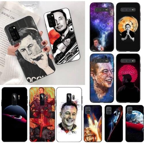 CUTEWANAN Elon Musk Bling Cute Phone Case for Samsung S20 plus Ultra S6 S7 edge S8 S9 plus S10 5G lite 2020