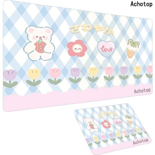 Cute Mouse Pad Comtuper Desk Mat Large XXL Mousepad Kawaii Gaming Accessoroes Laptop Gamer Keyboard MacBook Maus Mat 800x300mm