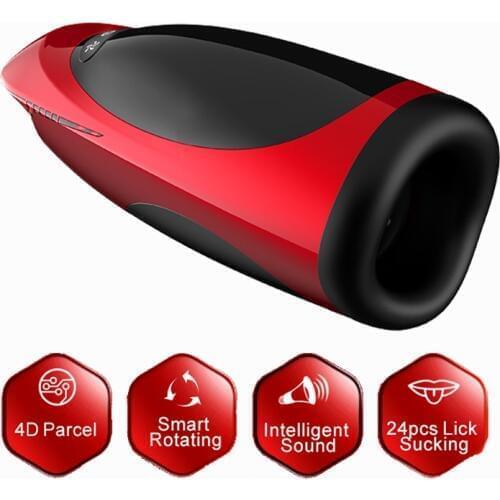 Automatic Rotation Male Masturbator Oral Sex Deep Throat Sucking Masturbation Cup Voice Tongue Licking Blowjob Sex Toy For Man