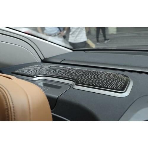 For BMW 7 Series G11 G12 16-19 2* Stainless Black Rear Seat Speaker Cover Trim