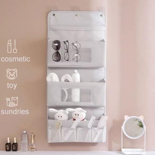 Wall Mounted Hanging Storage Bag Oxford Kitchen Bedroom Door Organizer Pocket Wardrobe Organizer Shelf Armario Sundries Storage