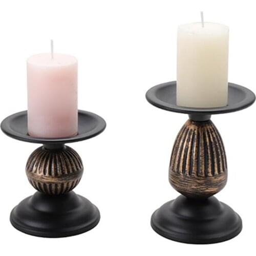 Table Tool Candlesticks Candlelight Dinner Simple Gorgeous Retro Romance Romantic European Props