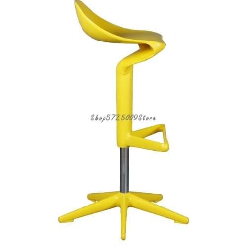 Nordic Bar Chair Lift Household Orange High Stool Light Luxury Telescopic Bar Stool Modern Simple Front Desk Chair Spoon Bar Cha