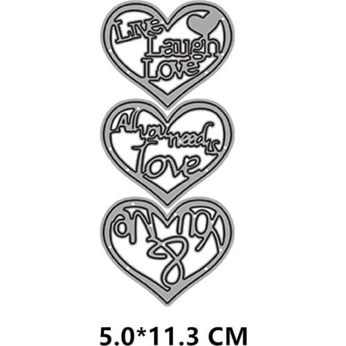 2021 New Love Heart Shaped Lace Cutting Dies DIY Scrapbooking Embossing Paper Photo Frame Stamps Crafts Template Mould Stencils