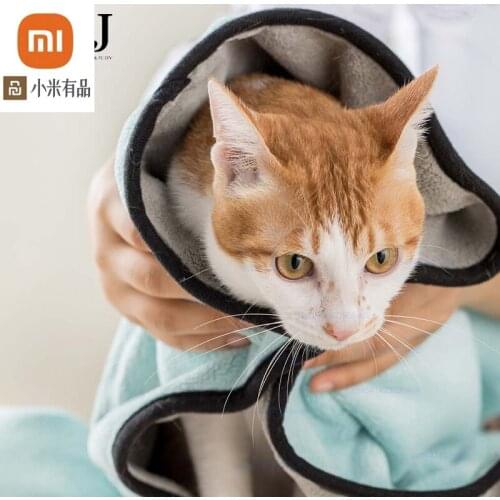 New Xiaomi JORDAN&JUDY Pet Towel Absorbent Towels Bath Towels Cats Dogs Quick-drying Bath Supplies Fiber High Thickness 55*100cm