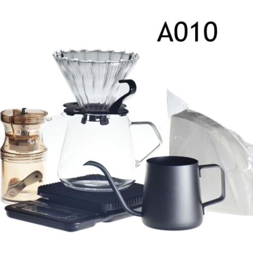 New Arrival Freeshipping Eco-friendly V60 Drip Sets 580ml Heatproof Coffee Server Kettle Filters Hot Sale