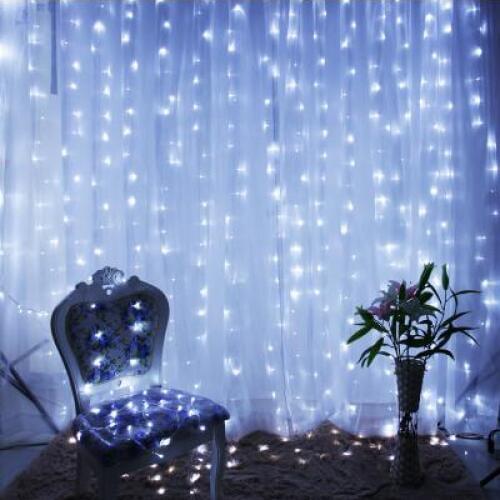 New Year! 2X2M Garland Decoration LED Christmas Lights Outdoor Beautiful LED Curtain String Lights Holiday Luzes de Natal