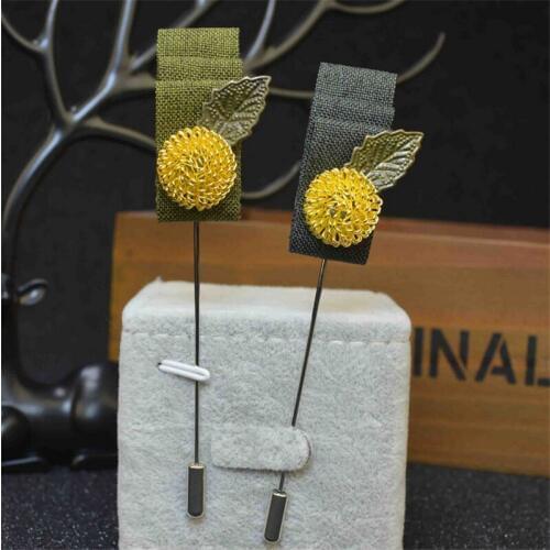 Wholesale Brooch 5Pcs/Lot Handmade Fabric Brooches Men Brooches And Pins For Suits Brooch Wedding
