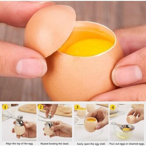 Metal Egg Scissors Stainless Steel Topper Shell Cutter Opener Boiled Raw Egg Open Creative Kitchen Tool