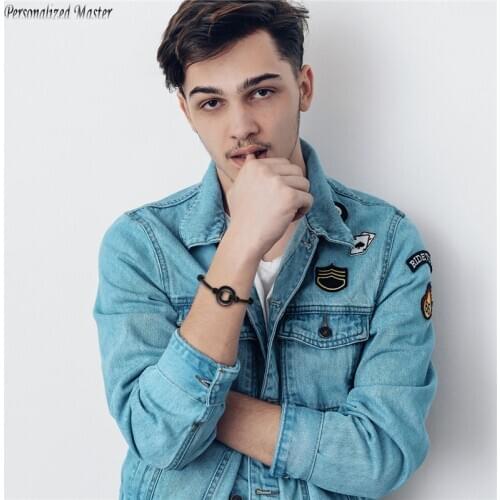 Personalized Master Custom Name Bracelets Initial Circle of Life Leather Memorial urn Bracelet Ashes Keepsake Cremation Jewelry