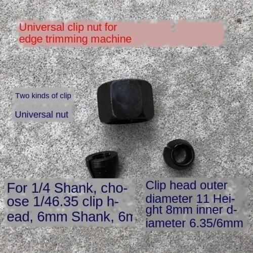Suitable for Matan 3703 / 3701 Dongcheng woodworking trimming machine 1 / 4 clamp 6 / 6.35 collet nut accessories